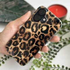 Leopar Desenli Lüks iPhone Kılıfı