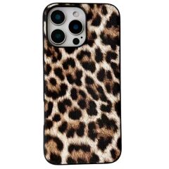 Siyah Çerçeve Leopar Desenli Lüks Kılıf iPhone 11